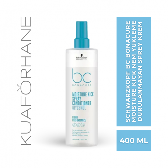 SCHWARZKOPF BC BONACURE MOISTURE KICK KURU SAÇLAR İÇİN NEM YÜKLEME DURULANMAYAN SPREY KREM 400 ML