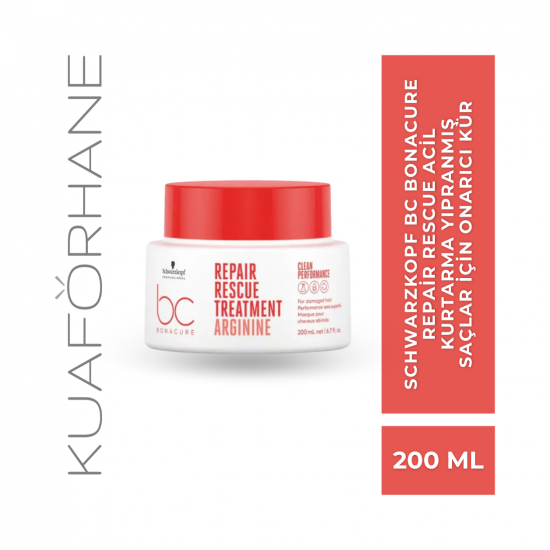 SCHWARZKOPF BC BONACURE REPAİR RESCUE ACİL KURTARMA YIPRANMIŞ SAÇLAR İÇİN ONARICI KÜR 200 ML
