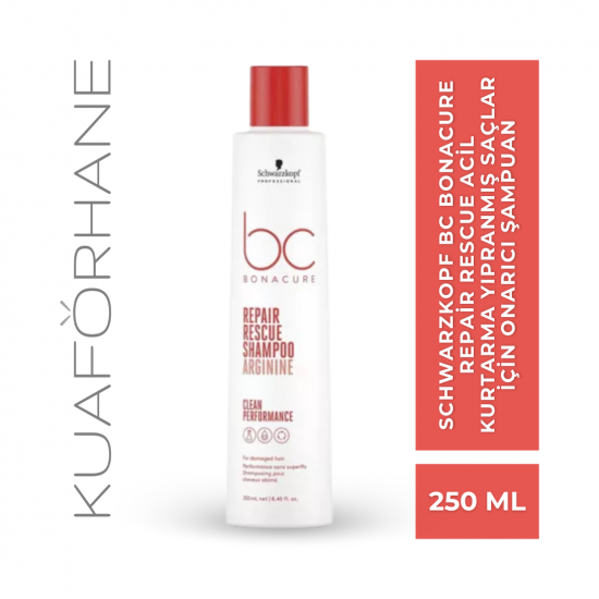 SCHWARZKOPF BC BONACURE REPAİR RESCUE ACİL KURTARMA YIPRANMIŞ SAÇLAR İÇİN ONARICI ŞAMPUAN 250 ML